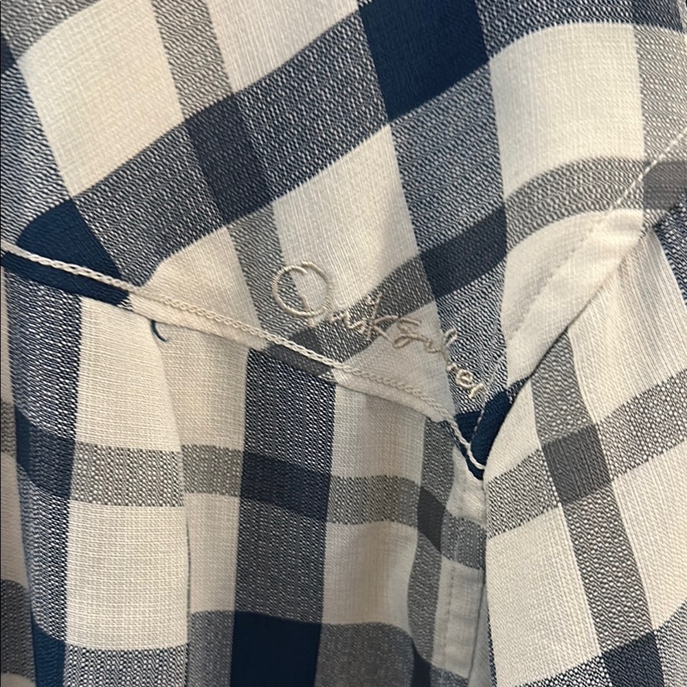 Checkered Blue and White Men's Shirt - Picture 6 of 7